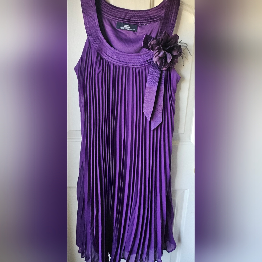 B.Moss Purple Pleated Dress